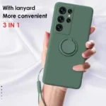 Funda-de-silicona-l-quida-para-tel-fono-m-vil-Samsung-carcasa-con-soporte-de-anillo