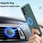 Funda-de-silicona-l-quida-para-tel-fono-m-vil-Samsung-carcasa-con-soporte-de-anillo