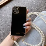 Funda-de-tel-fono-con-correa-cruzada-de-perlas-chapadas-cord-n-de-cadena-para-Samsung