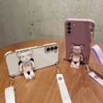 Funda-de-tel-fono-con-correa-de-soporte-de-oso-de-arena-movediza-para-Samsung-S23