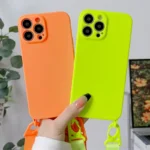 Funda-de-tel-fono-de-silicona-suave-con-correa-de-collar-cruzado-carcasa-trasera-para-iPhone