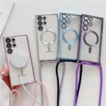 Funda-magn-tica-de-lujo-con-correa-de-cord-n-para-for-Samsung-Galaxy-S22-S23