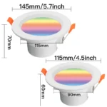 MOES-luz-descendente-LED-inteligente-con-WiFi-atenuaci-n-Zigbee-punto-redondo-7-10W-RGB-cambia